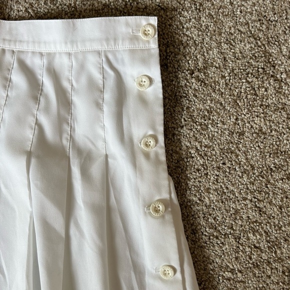 Prince White Pleated Tennis Skirt. Side buttons. Tennis prep. Pickleball. Preppy - Picture 2 of 9
